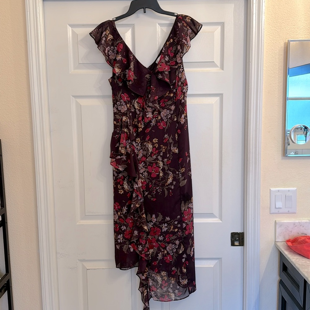 Floral sleeveless ruffle dress